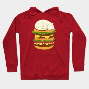 Burger Cat - white Hoodie